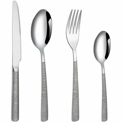 Stainless Steel Cutlery Set 24 Pieces - Arthur Martin AM1551 Grey