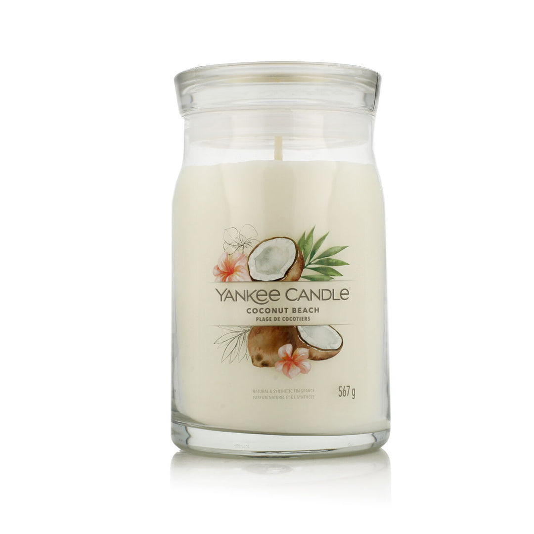 Yankee Candle Coconut Beach - Exotiskt doftljus 567g för tropisk atmosfär hemma