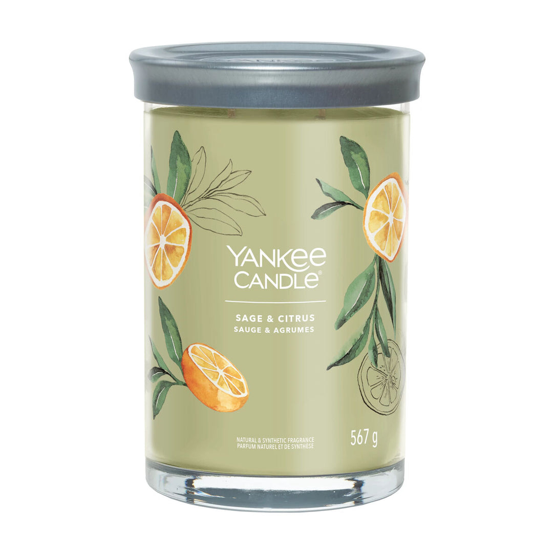 Yankee Candle Sage & Citrus - Fräsch doft, 567 g. Skapa en harmonisk atmosfär i ditt hem.