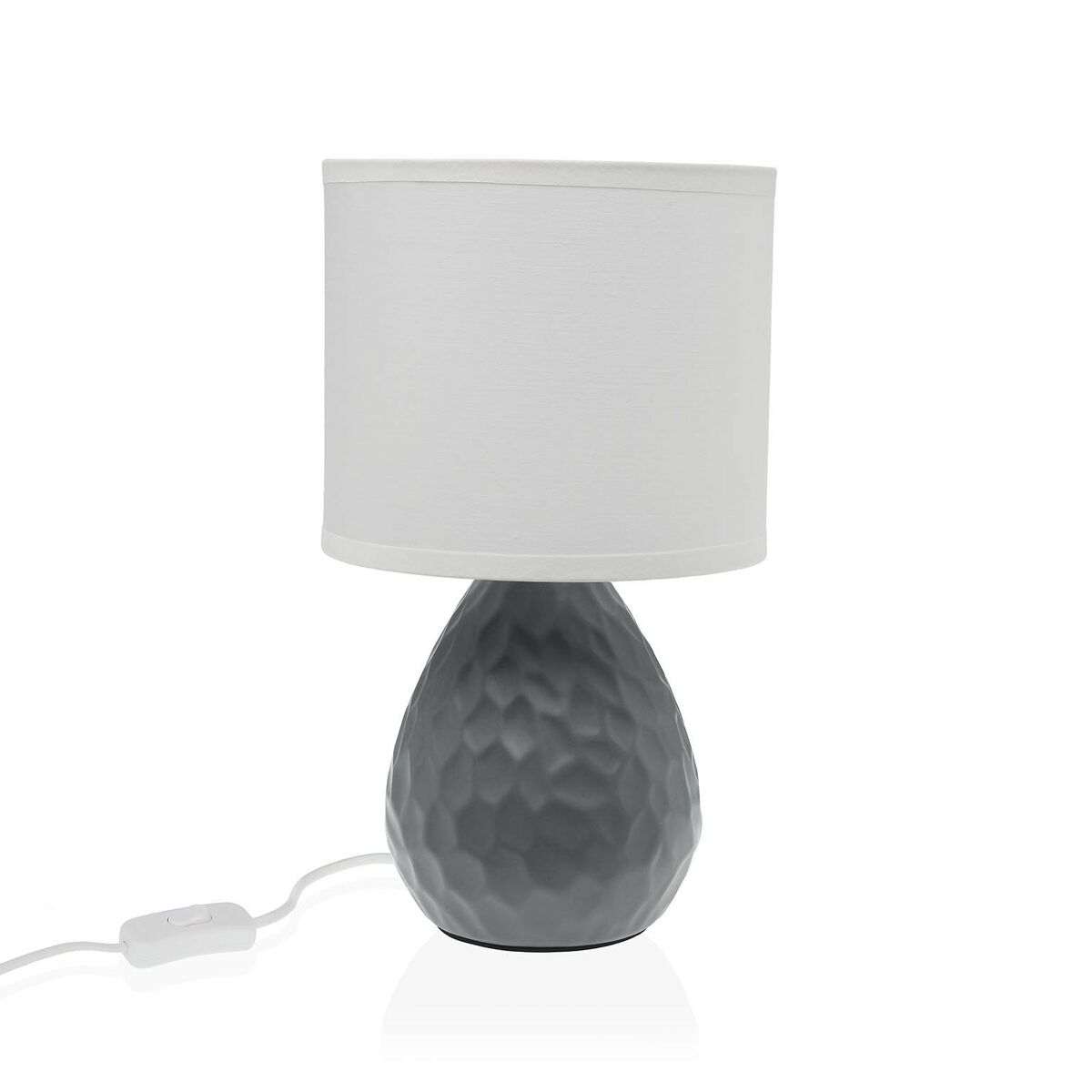 Keramisk Bordslampa - Grått & Vitt - 40 W - 15,5 x 27,5 cm