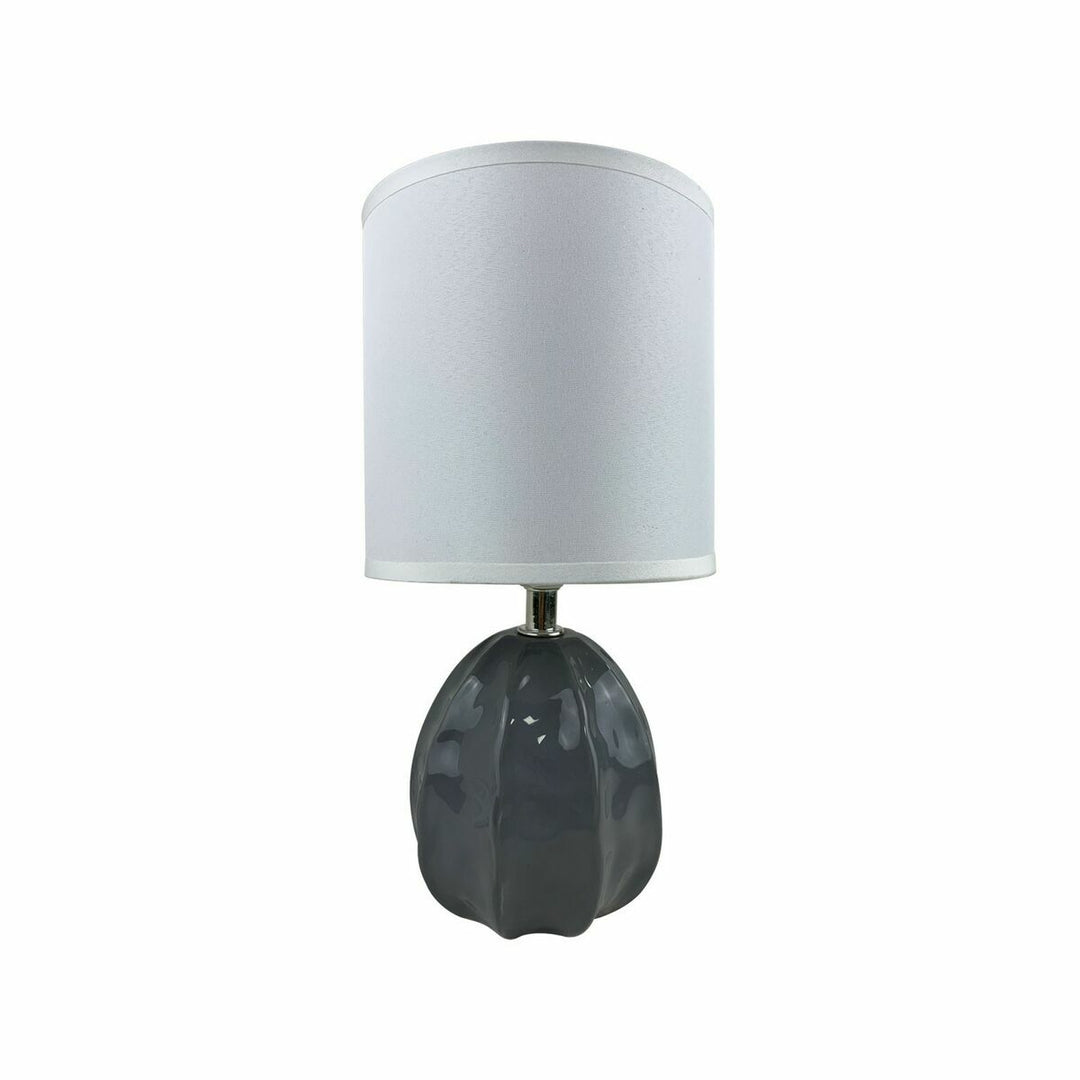 Elegant grå keramik bordslampa med 25 W ljusstyrka - 14x27x11 cm