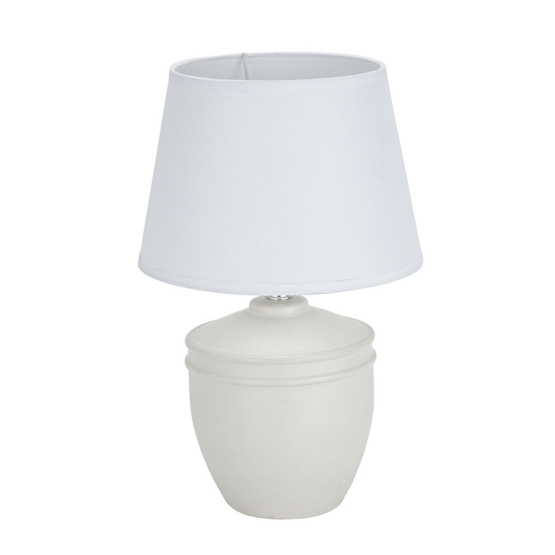 Elegant vit keramikbordslampa - 40 W, 20 x 31,5 cm