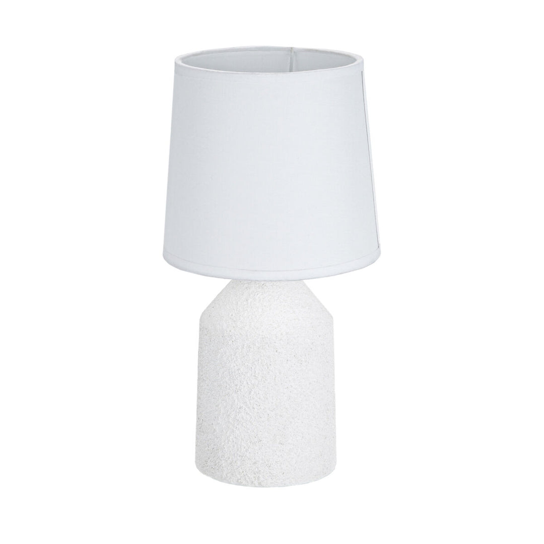 Elegant bordslampa i bomull och keramik - 40 W, 16,5 x 31,5 cm.