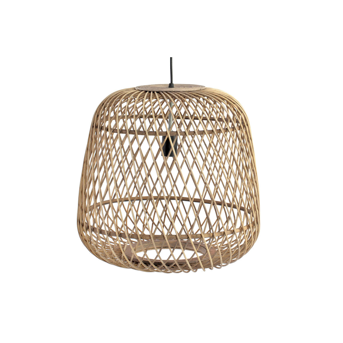 Rattan taklampa med ljusbrun finish, tropisk design (44 x 44 x 41 cm) - köp online nu!