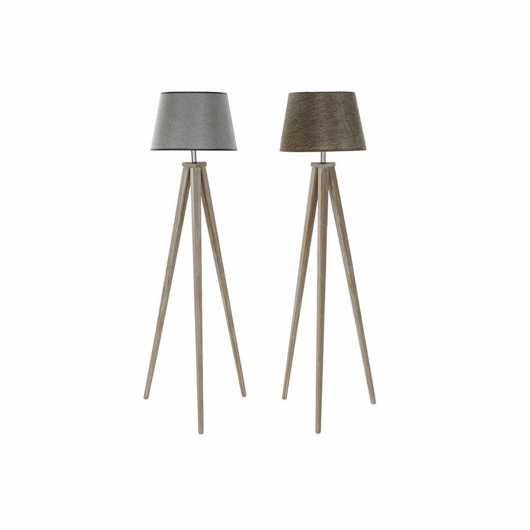 Golvlampa i naturfärgad grå-brun furu, 154 cm hög (2-pack)