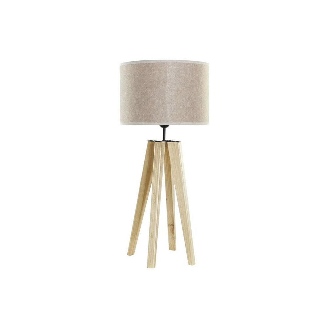 Elegant beige trä bordslampa för unik atmosfär i hemmet - Scandi design, 69 cm hög, 50 W ljusstyrka,