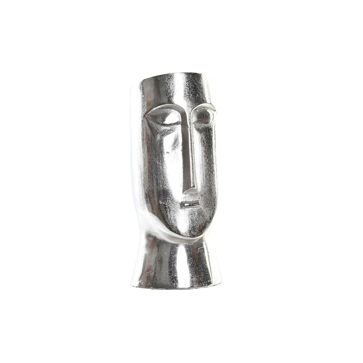 Modern Silver Aluminium Face Vase för stilfull inredning.