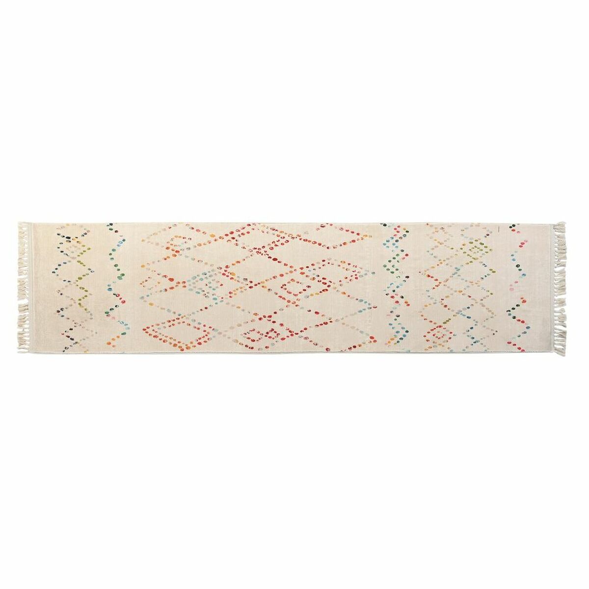 Färgglad rombmönstrad polyestermatta 60x240 cm för stil och komfort i ditt hem.