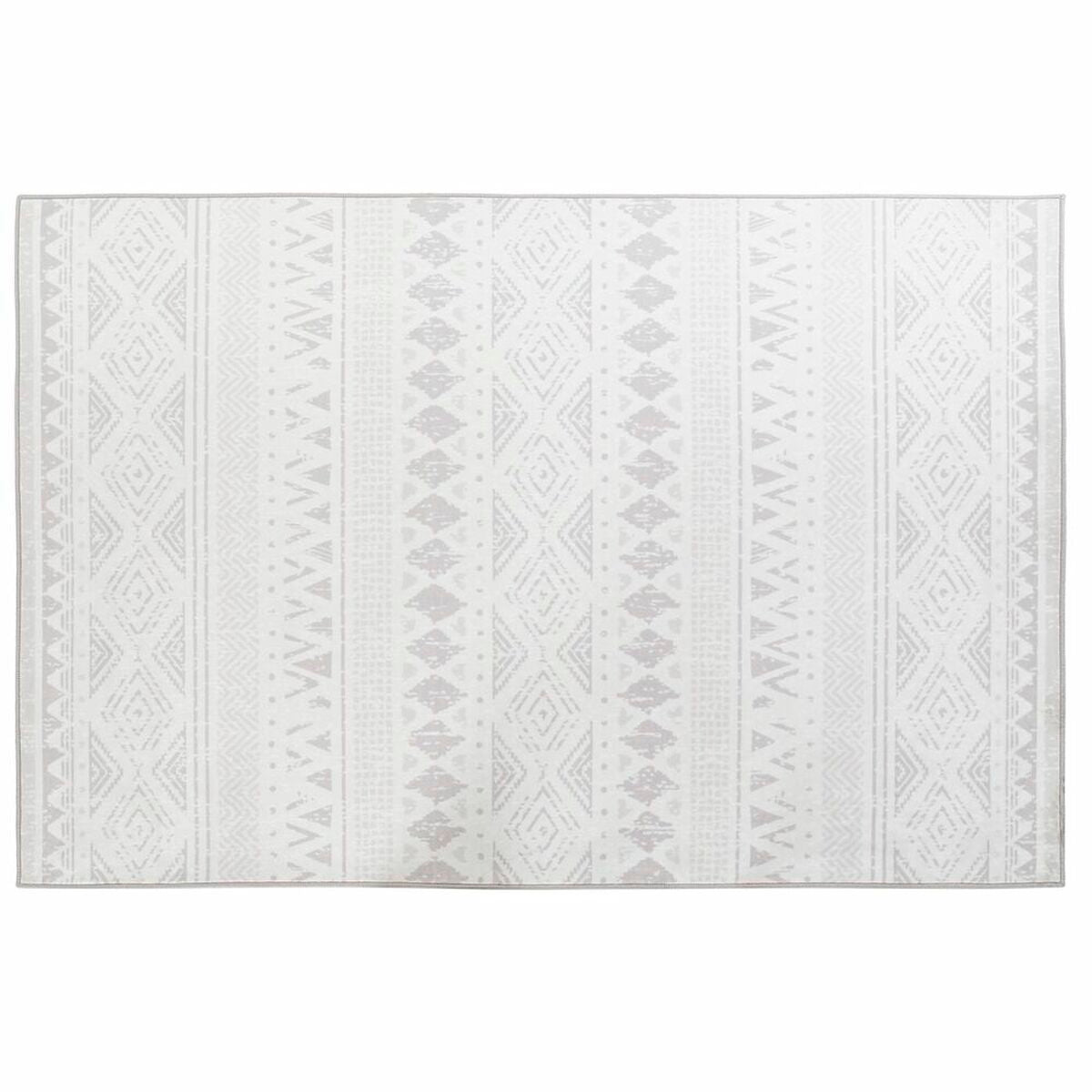 Beige Vit Ikat Matta 200x290 cm för elegant touch i hemmet.