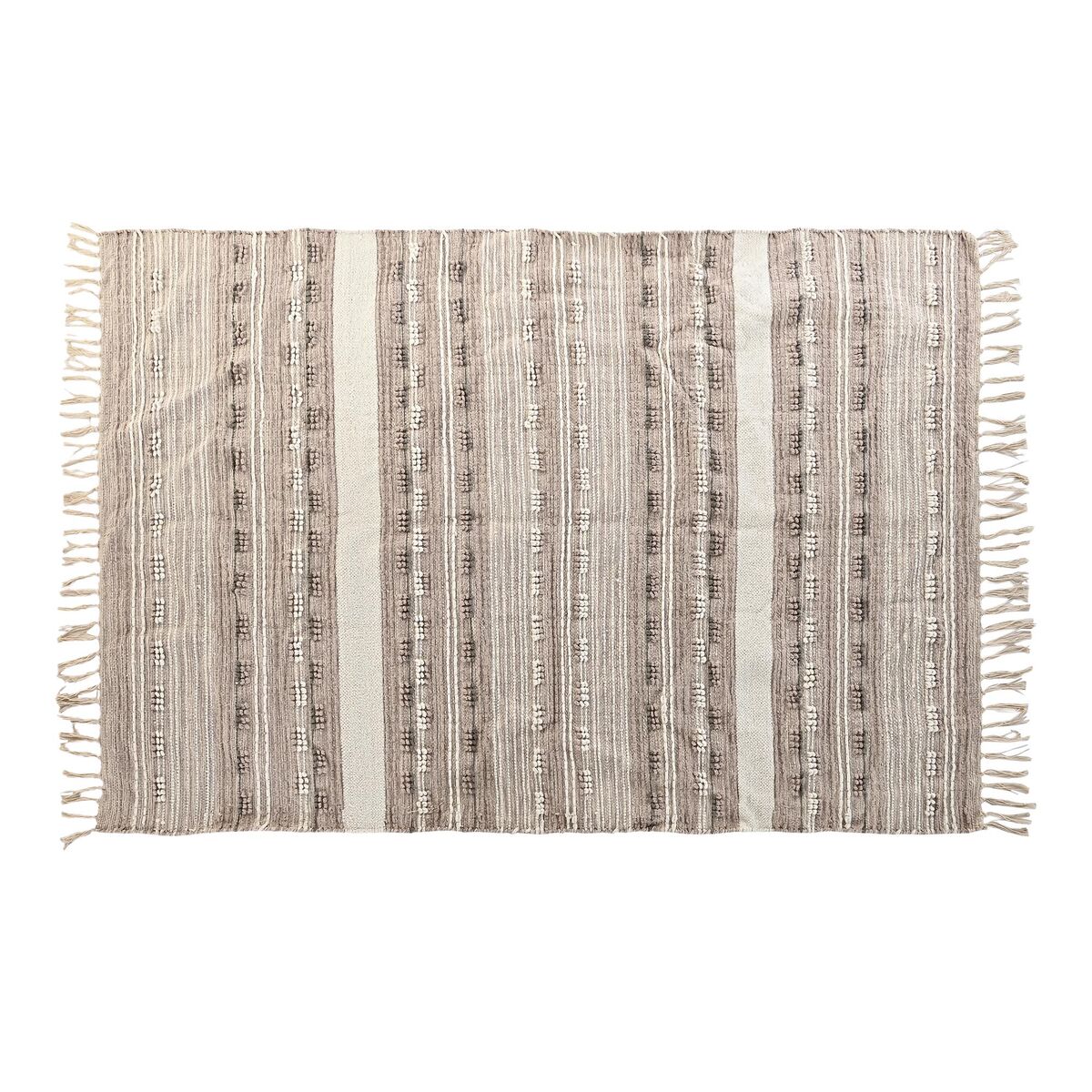 Boho-matta i Polyester och Bomull - 120 x 180 cm, Multicolour, Fransar, Boho-stil, Rektangulär