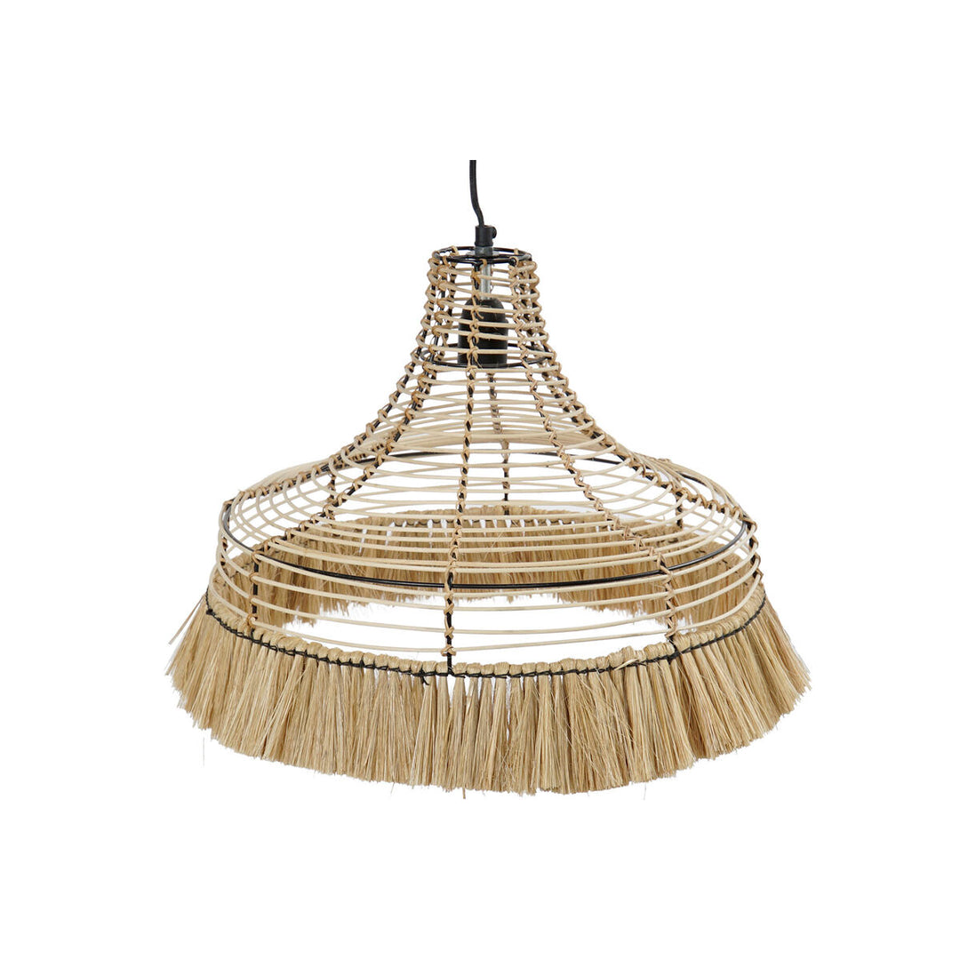 Metall Taklampa med Naturliga Jute Detaljer - Kolonial design, 220 V, naturell färg, E27, 40 W, 45 x