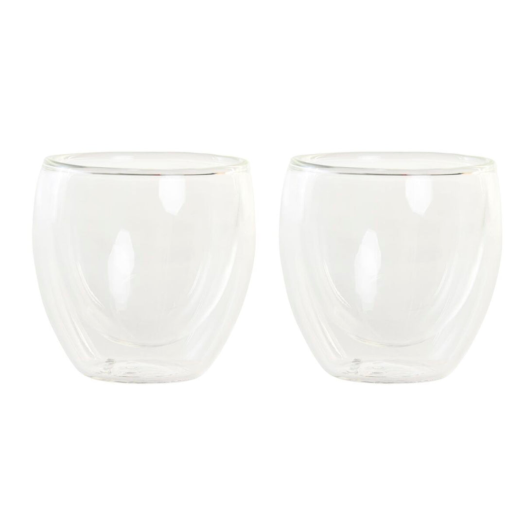 Borosilikatglas Shotglas, 100 ml, 2-pack. Tål maskindisk och mikrovågsugn. Passar alla spistyper.