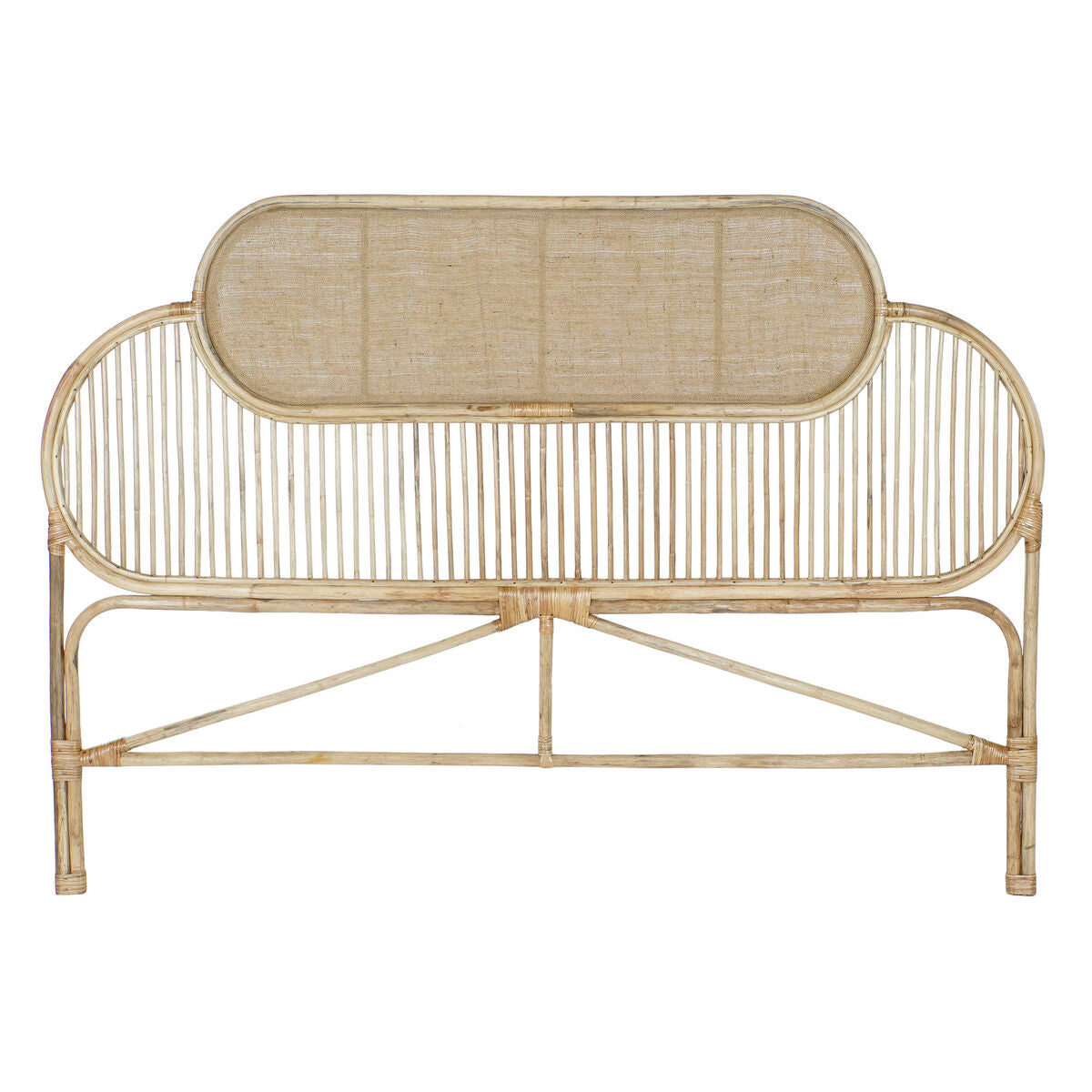 Brun natur sänggavel i rattan, 180x90 cm - DKD Home Decor. Uppgradera ditt sovrum med stil.