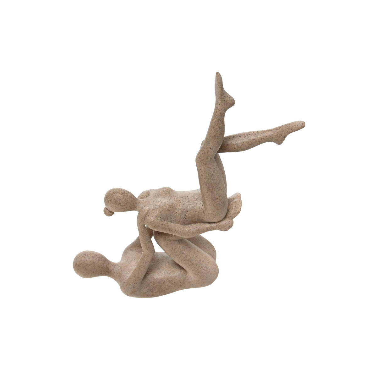 Keramisk Yogafigur 50 cm - Elegant Beige - Prydnadsfigur i beige keramik och aluminium med yogadesig