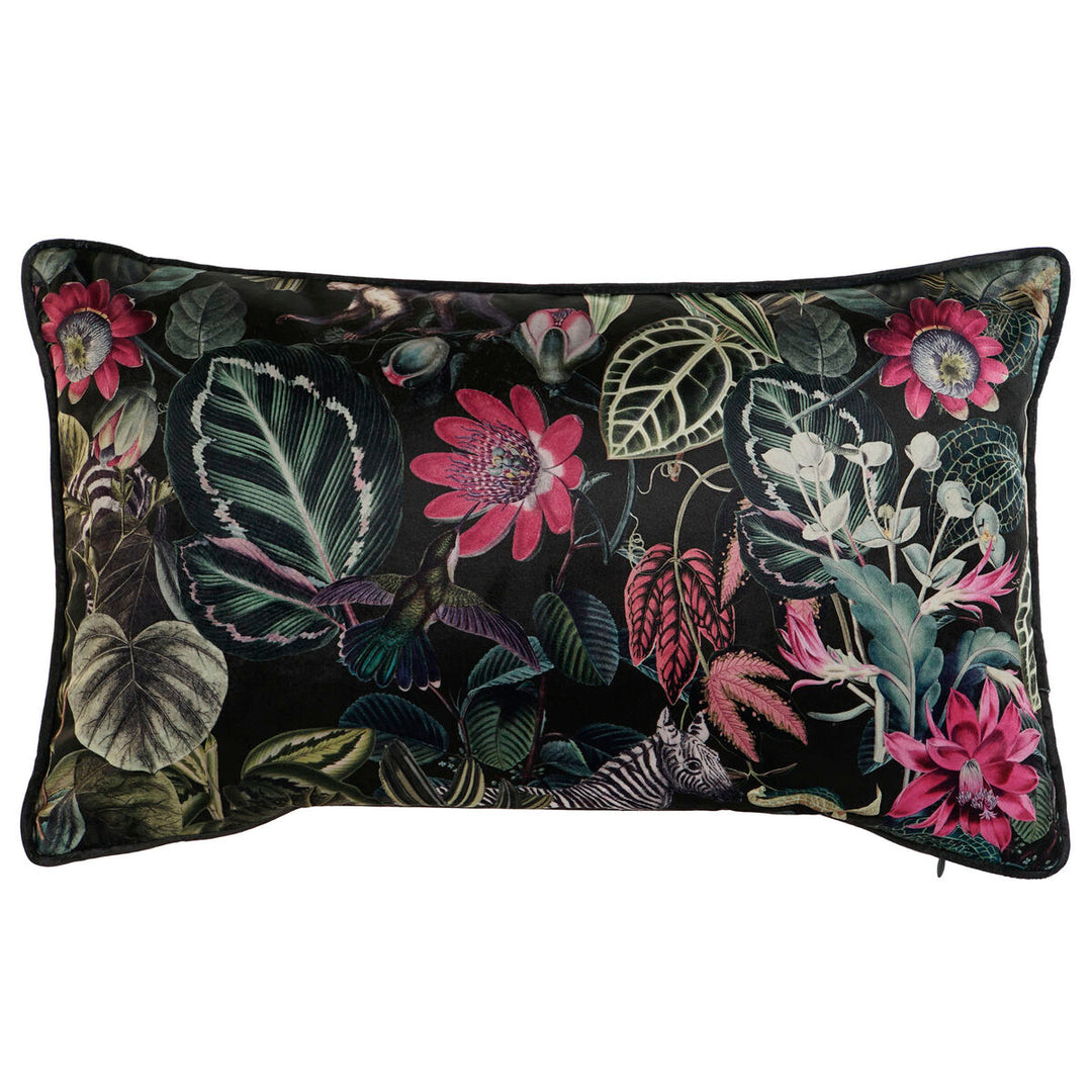 ESPRIT Printed Chic Home Pillow 50x10x30cm - Elegant kudde i sammet och polyester med utskriven desi