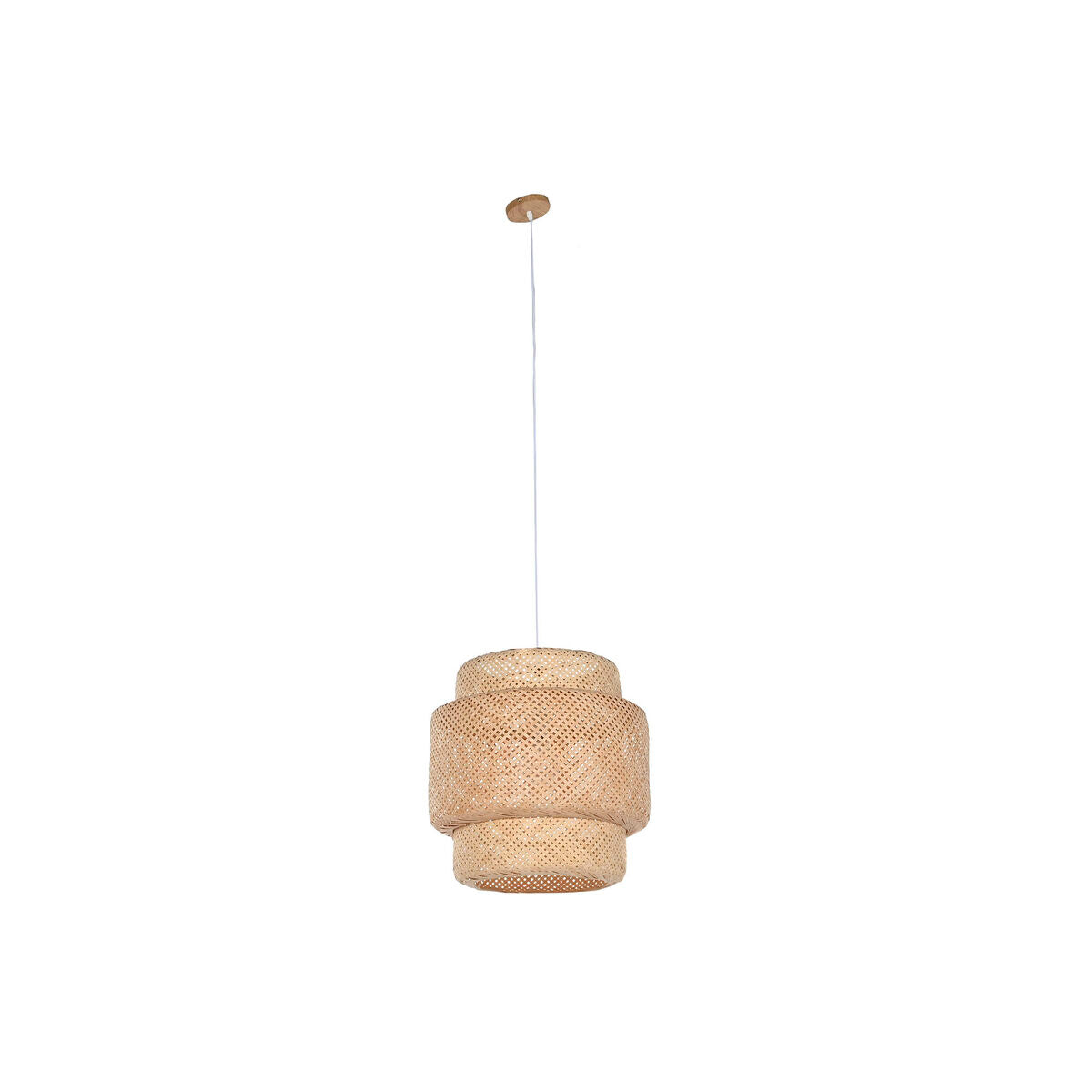 Naturlig Bambu Taklampa med Elegant Design - Ljusbrun Urban Design - Höjd 55 cm