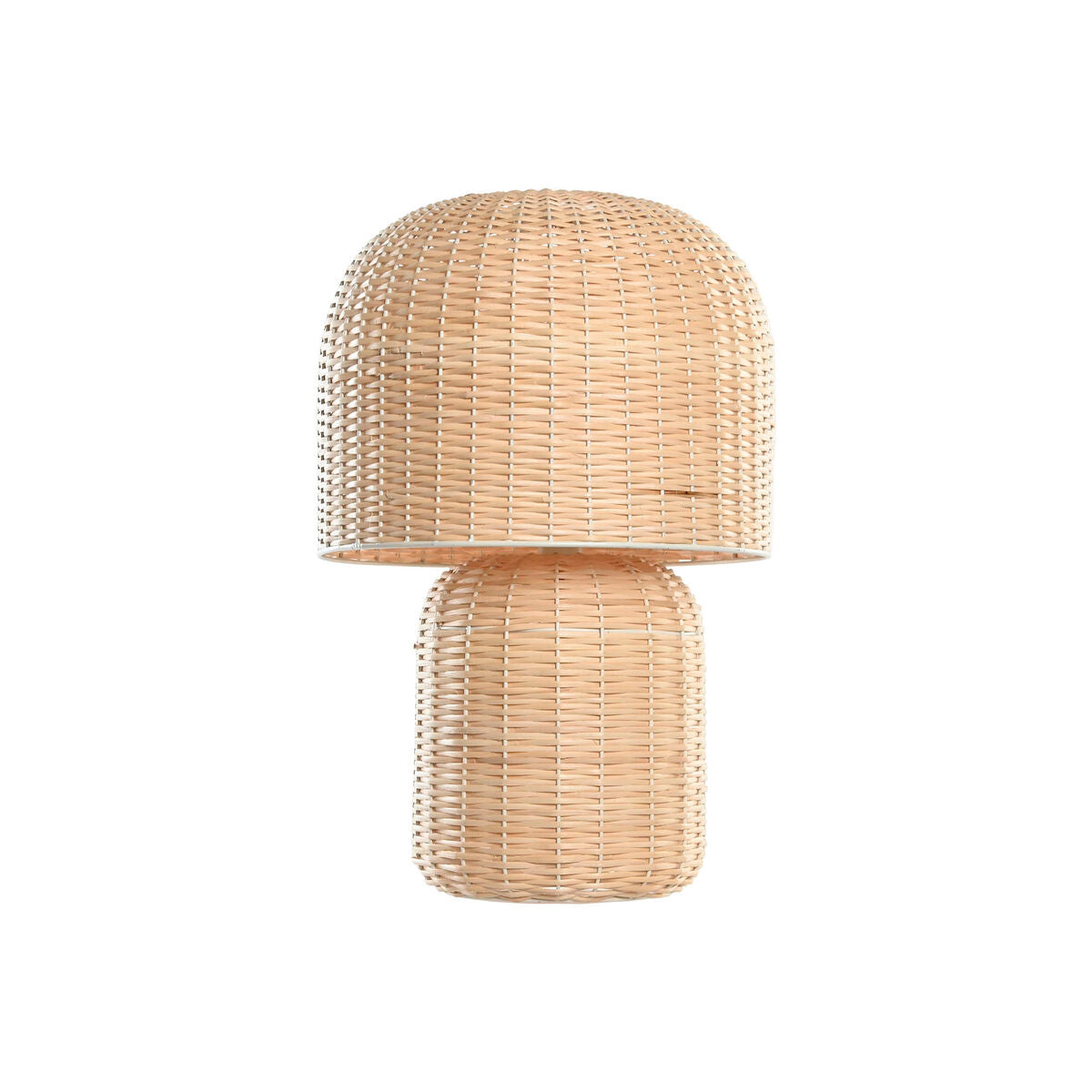 Modern LED Bordslampa i Beige - Tropisk design i rattan, 40x40x61 cm, EU-plugg, lampa ej inkluderad.