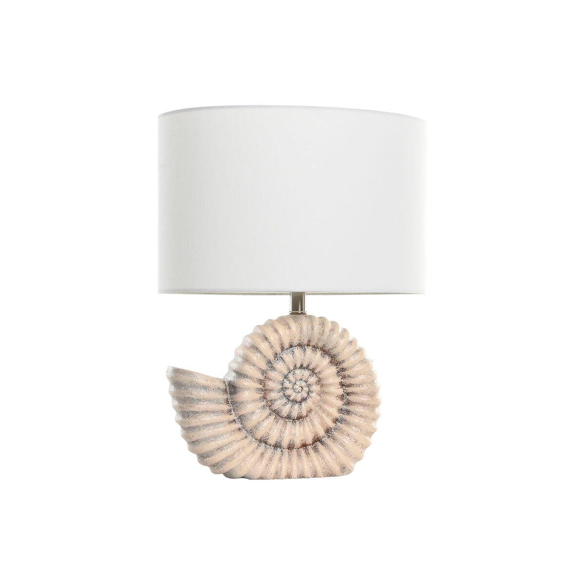 Elegant LED Bordslampa med Dimmer i Vit/Beige - Antikbehandlad design i linne och harts