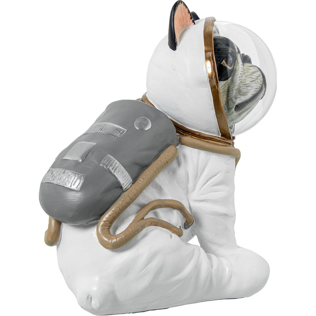 Astronaut Hund Prydnadsfigur 19 cm - Skapa en rymdinspirerad atmosfär med denna dekorativa hund i as