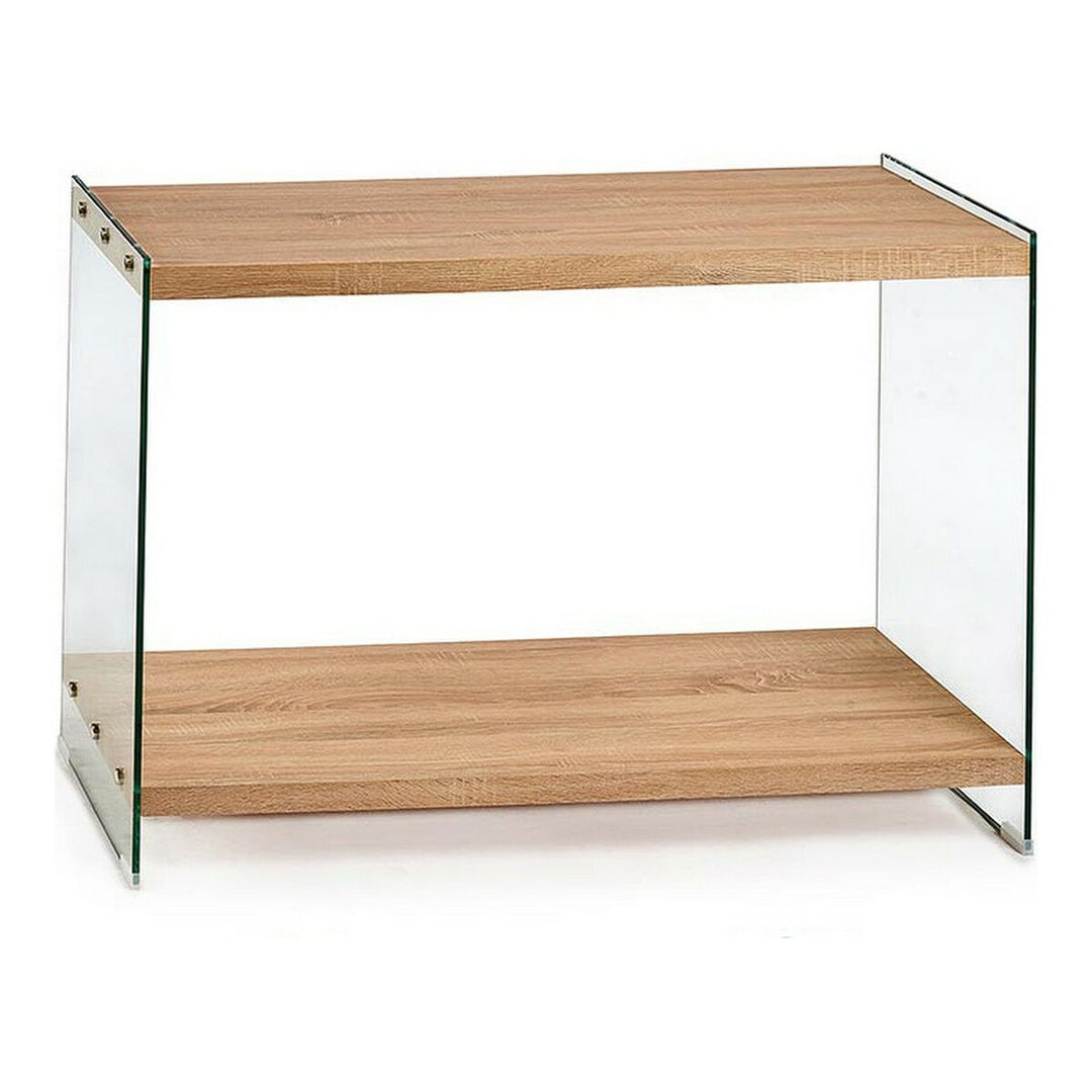 Brun Transparent Glas Mottagare - Elegant och stilfull design, 40 x 76 x 120 cm.