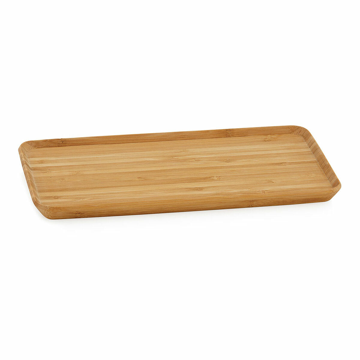 Elegant Bambu Serveringsbricka - Miljövänlig 27x15cm, perfekt för servering av snacks och frukost. H