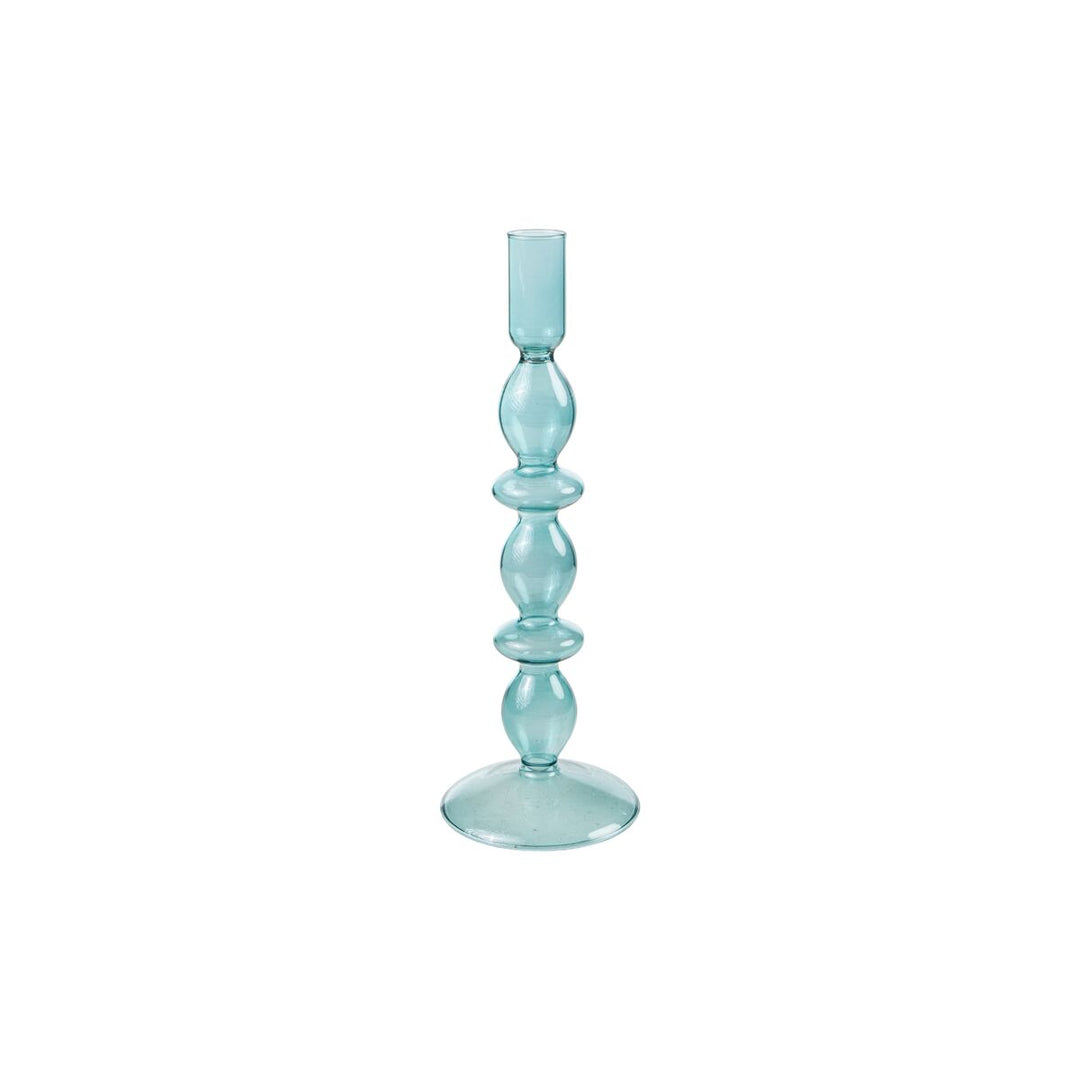 Blå Glas Ljusstake 9x27x9 cm - elegant design för hemmet från Romimex