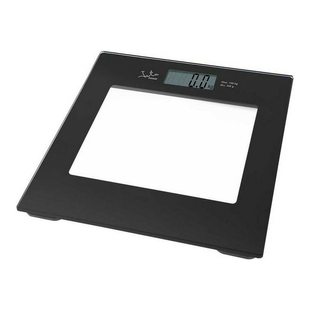 Badrumsvåg med digital display från JATA - precision 100 g, maxvikt 150 kg, automatisk avstängning.