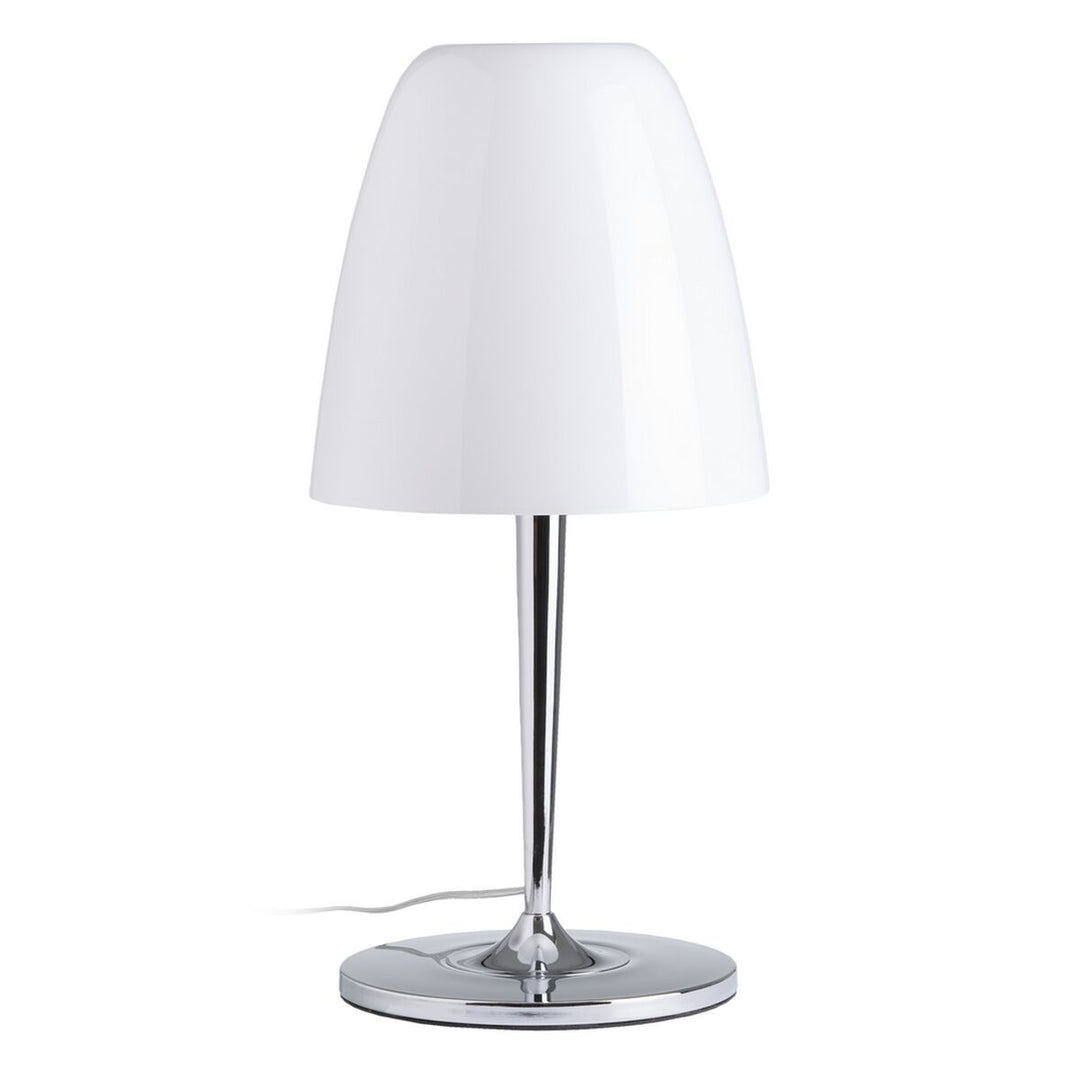 Vit silvrig bordslampa - modern design, 60 W