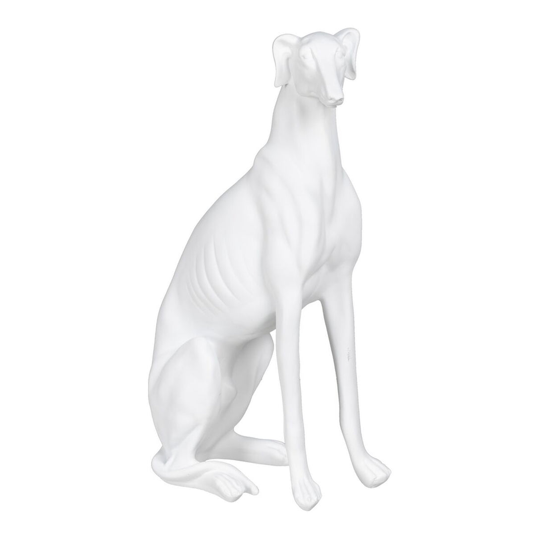 Vit Hund Prydnadsfigur 19 cm - Elegans i heminredningen