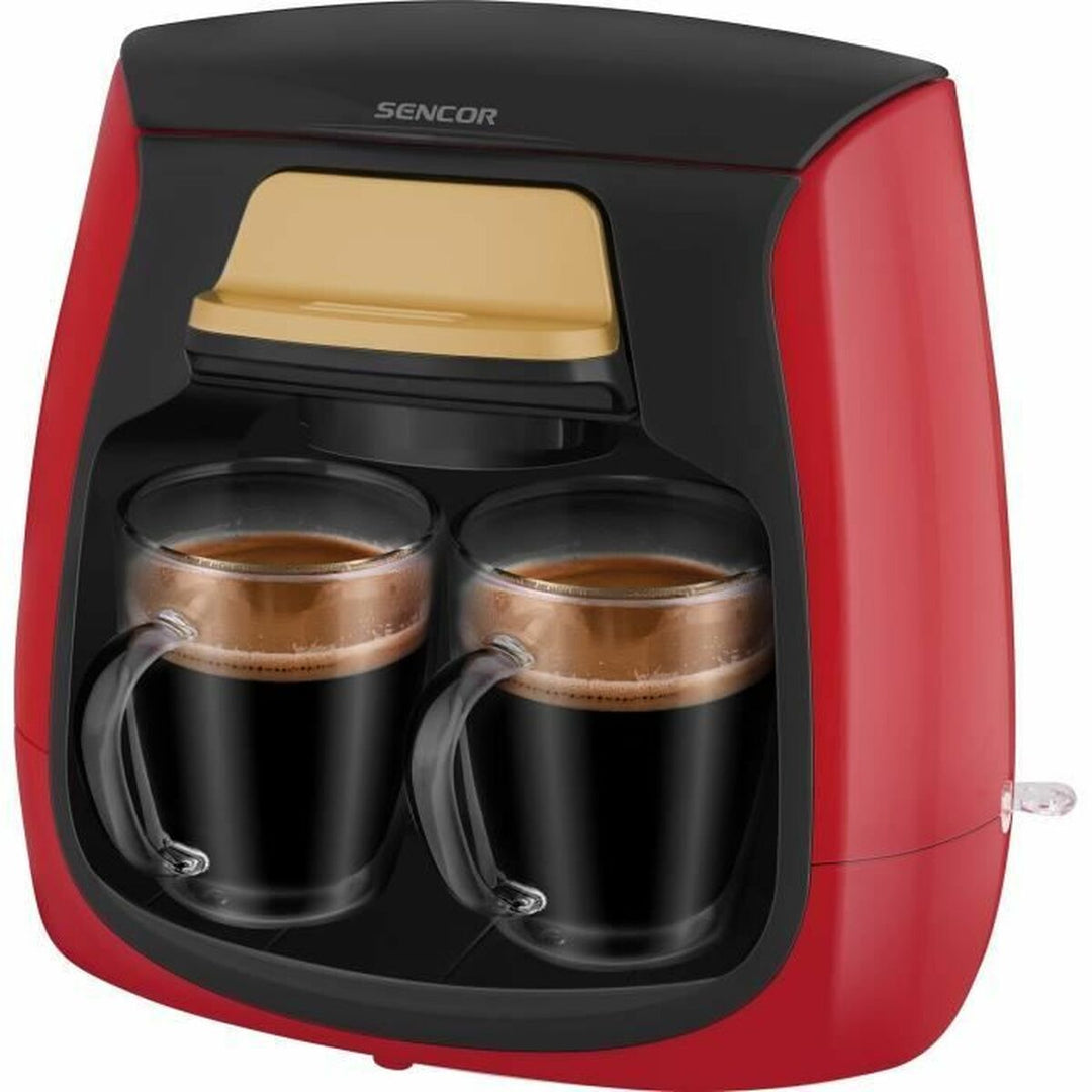 Sencor Kaffebryggare 500 W - Röd, Kompakt Design, Effektiv