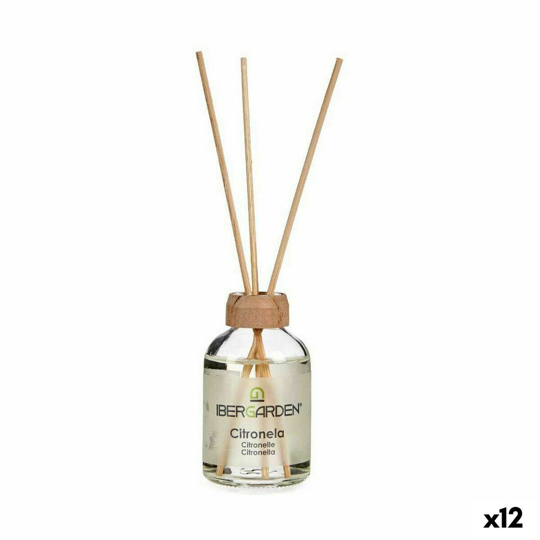 Naturliga Citronella Doftpinnar - Förfriskande doftspridare (50 ml, 12 st)