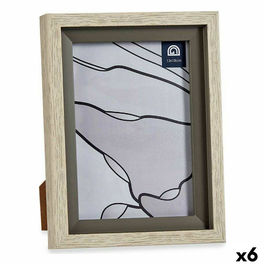 Fotoramar i Glas och Plast, 17x21,8 cm, Grå/Beige (6-pack) - eleganta ramar för 13x18 cm bilder