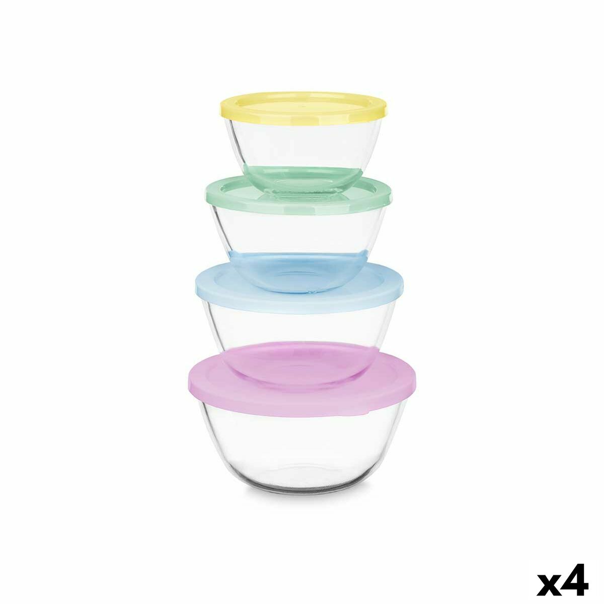 Borosilikatglas Lunchlådor Set - 4-pack i multicolour. Perfekt för stil och funktionalitet i köket. 