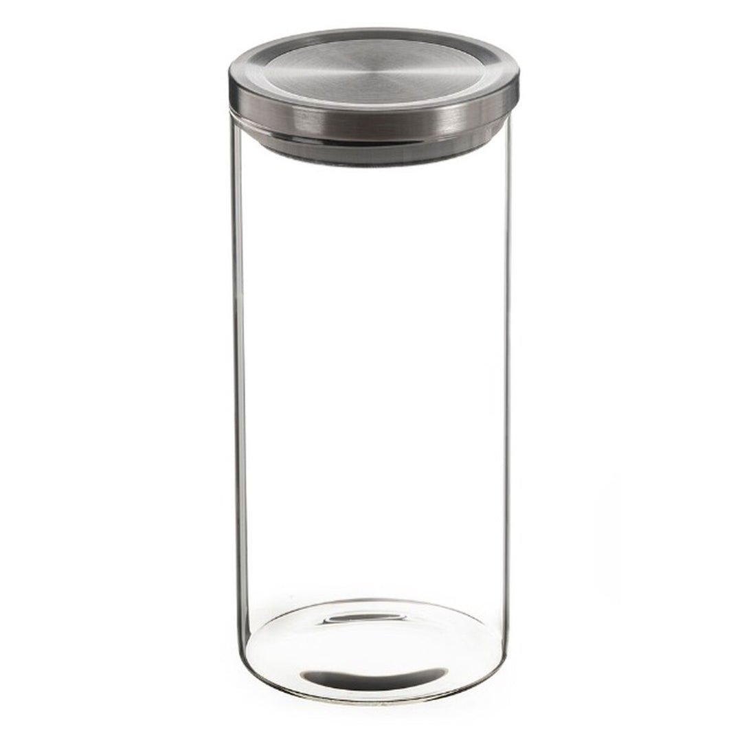 Lufttät glasburk, 1380 ml för snygg förvaring av matvaror. Transparent med lock.