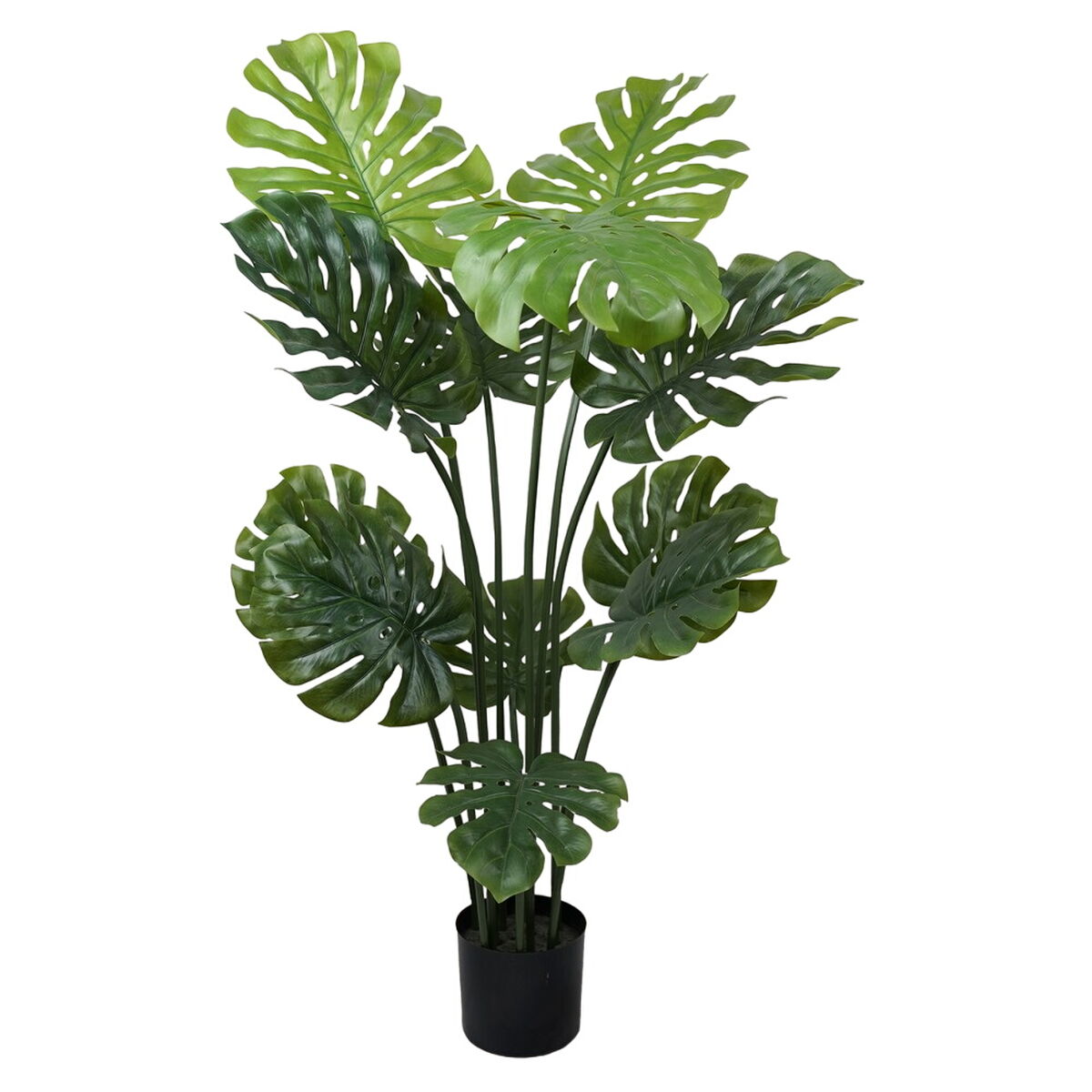 Monstera i konstmaterial 150 cm - Dekorativ och hållbar faux-växt i polyuretan och cement, perfekt f